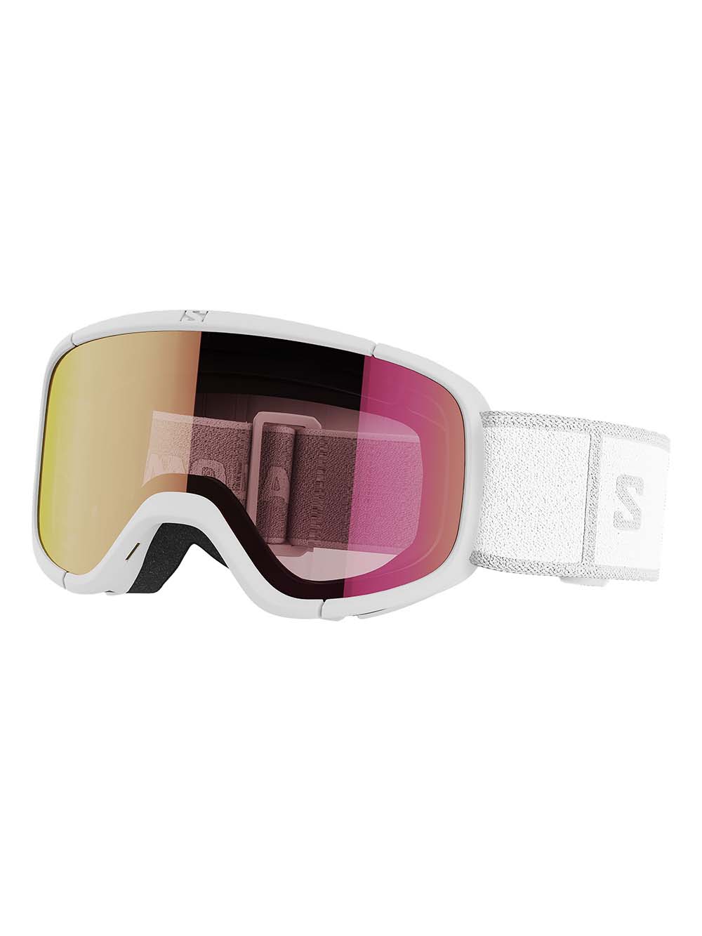 Kids Lumi Skibriller - Junior - White/Universal Ruby - Gumpel & Co