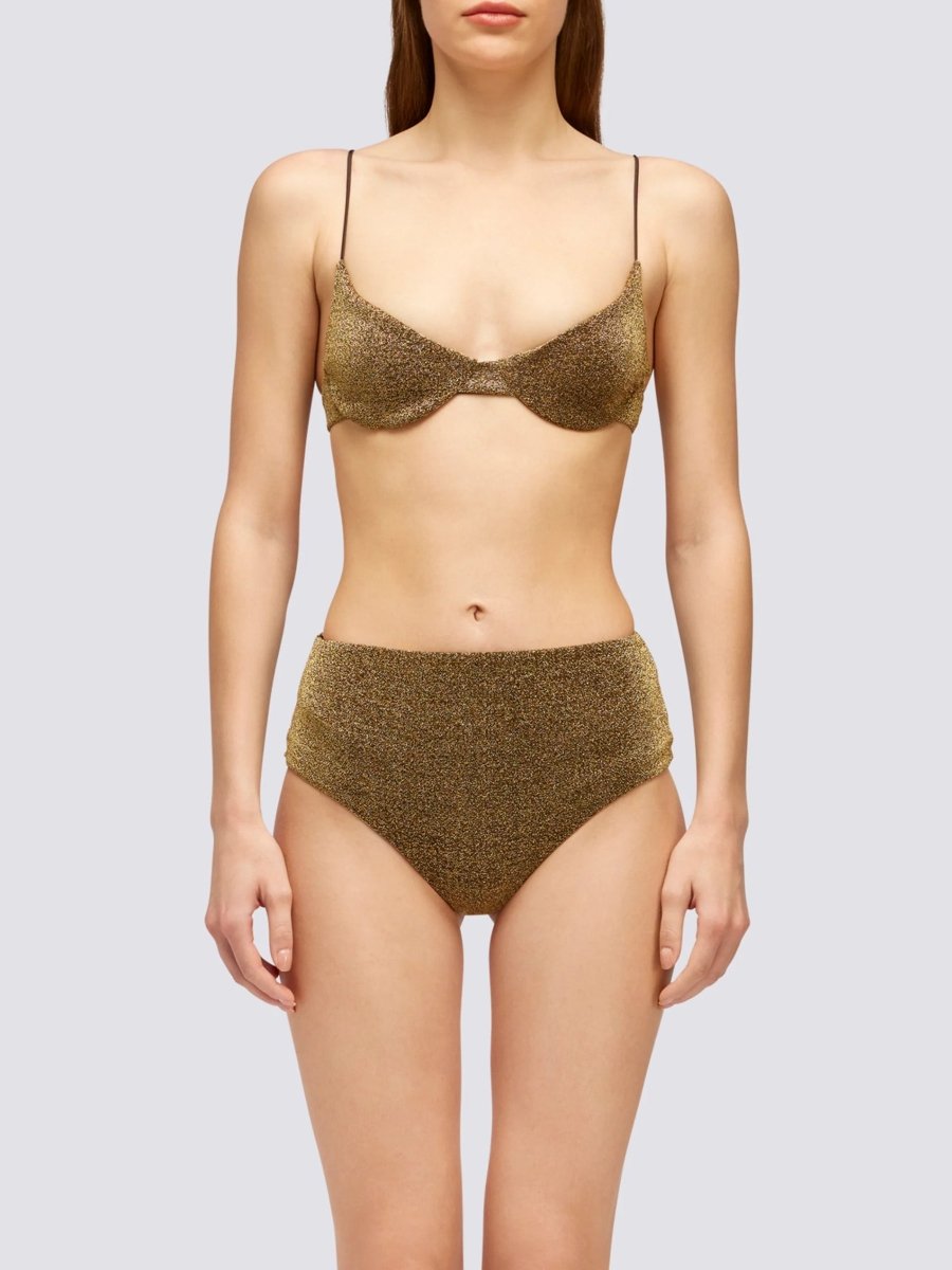 SUNDEK Women's Ipanema High Waist Brief - Dame - Bronze
