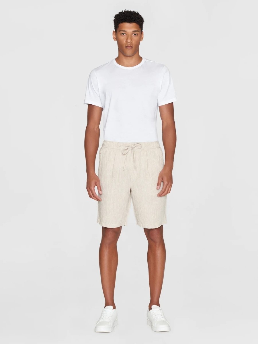 Men's Loose Hør Shorts - Herre - Light feather gray - Gumpel & Co