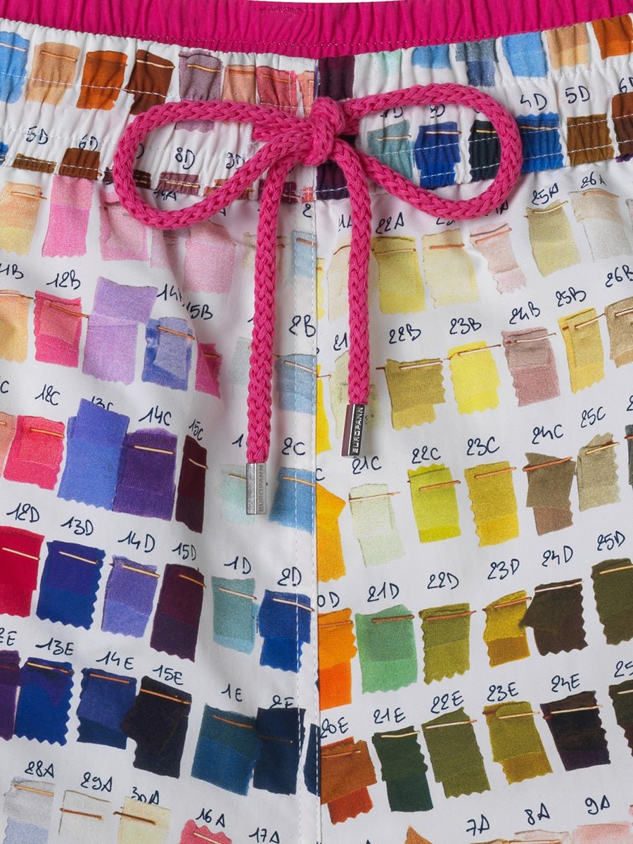 Men's Borneo Multi Fushia Pantone Print Badeshorts - Herre - Multi - Gumpel & Co