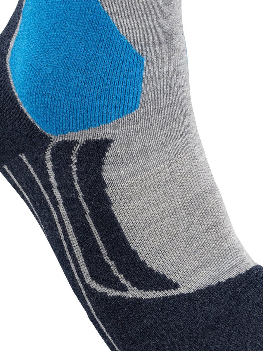 Men's SK2 Intermediate Wool Skisokker - Herre - Light Grey/Blue - Gumpel & Co