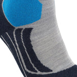 Men's SK2 Intermediate Wool Skisokker - Herre - Light Grey/Blue - Gumpel & Co