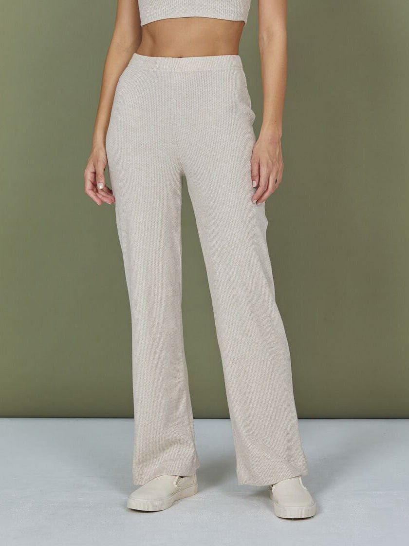 Women's Sweatpants m. Brede ben - Dame - Fog (Beige) - Gumpel & Co