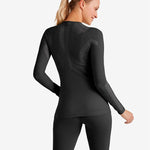 Long - sleeve Wool Tech Skiundertrøje - Dame - Sort - Gumpel & Co