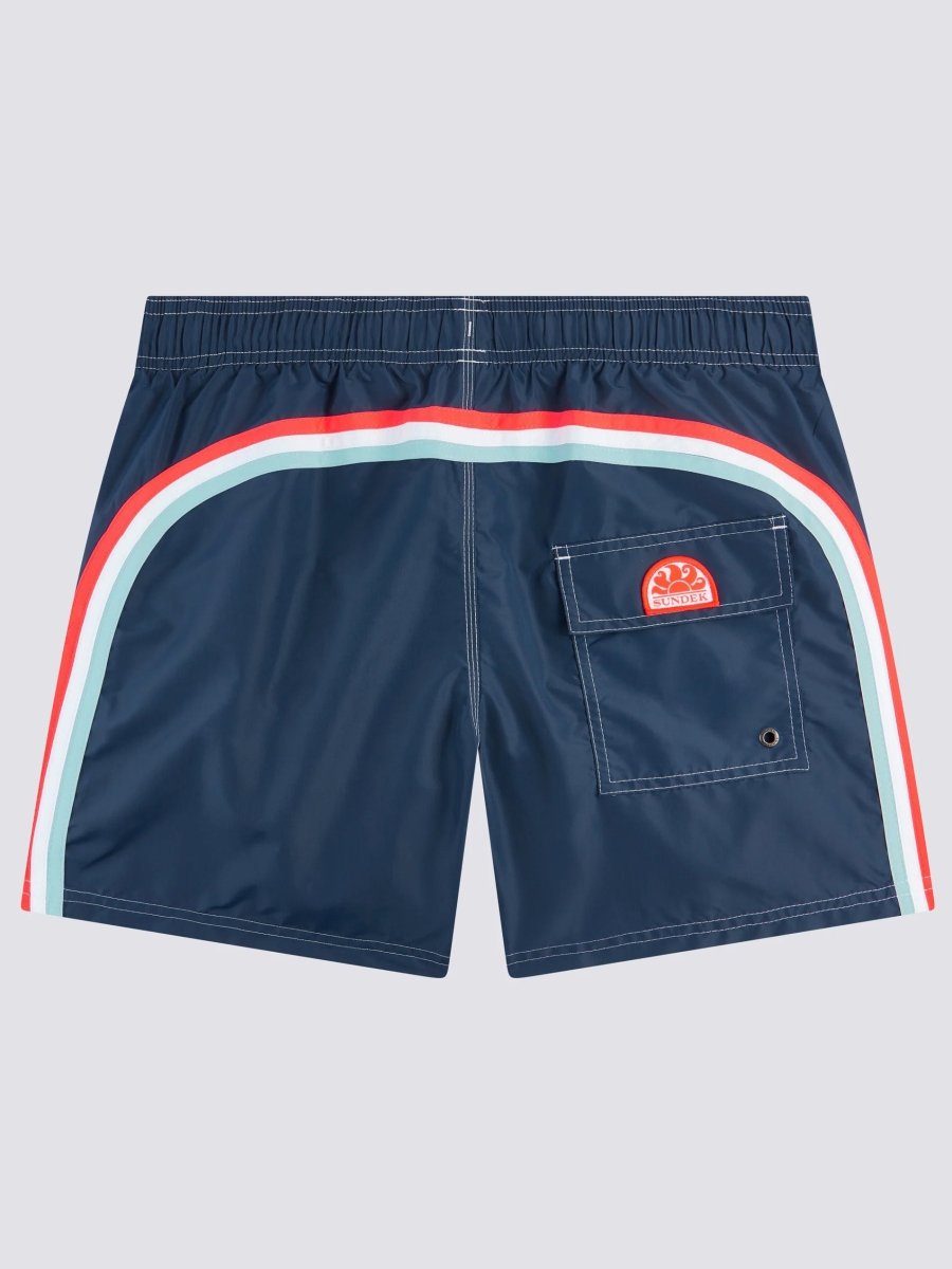 Men's Iconic Stretch Waist Badeshorts - Herre - Navy - Gumpel & Co