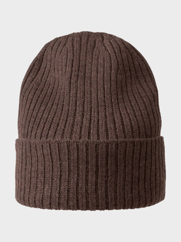 Beanie m. Merino Uld - Unisex - Brown - Gumpel & Co