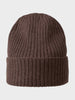 Beanie with Merino Wool - Unisex - Brown