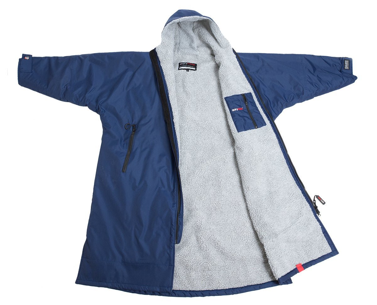 Advance Long Sleeve Surf Poncho | Voksne | Navy/Grey - Gumpel & Co