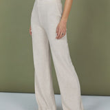 Women's Sweatpants m. Brede ben - Dame - Fog (Beige) - Gumpel & Co