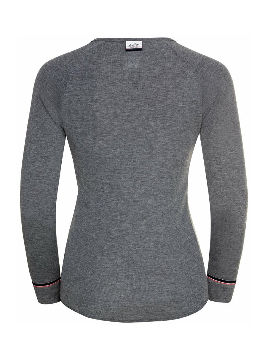 Women's Active Warm Skiundertrøje - Steel Grey Melange - Gumpel & Co