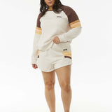 Women's Block Party Track Shorts - Dame - Oatmeal Marle - Gumpel & Co