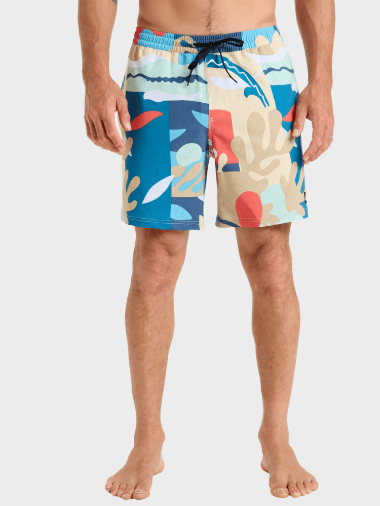 Surfsilk - Badebukser til mænd - Khaki Abstractom - Gumpel & Co