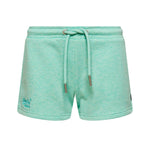 Women's Vintage Logo Jersey shorts i økologisk bomuld | Dame | Minted Marl - Gumpel & Co