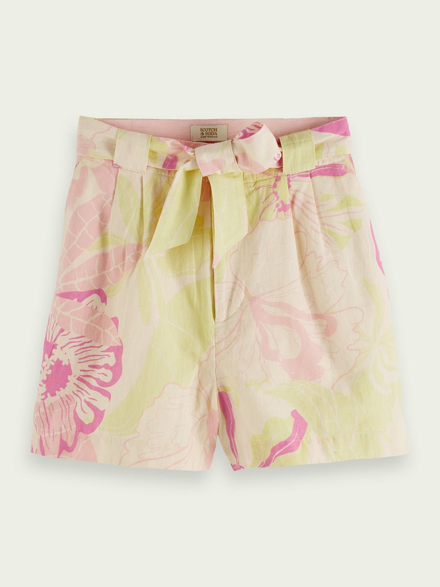 Women's High - Rise Mid - Length Shorts - Dame - Vondelfield Blossom - Gumpel & Co