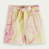 Women's High - Rise Mid - Length Shorts - Dame - Vondelfield Blossom - Gumpel & Co