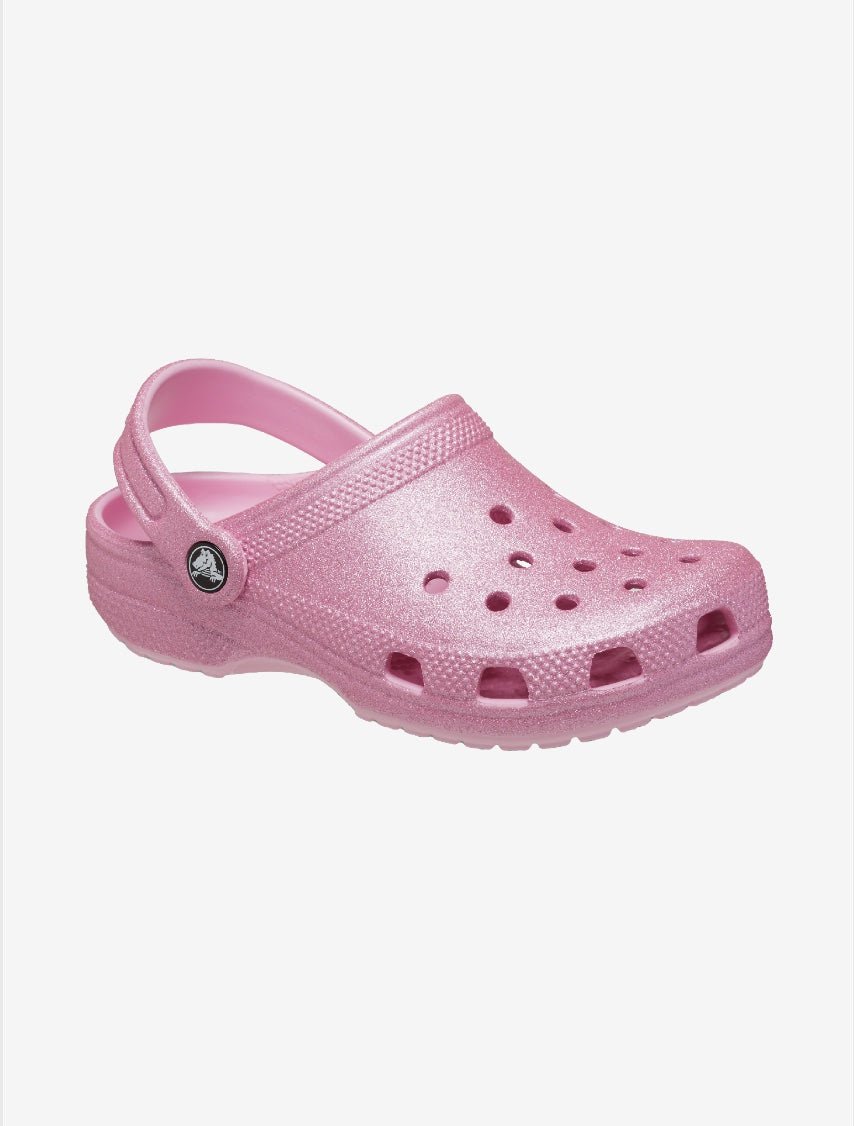 Toddler Classic Glitter Clog - Pink Tweed Glitter - Gumpel & Co