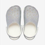 Toddler Classic Iridescent Glitter Clog - White - Gumpel & Co
