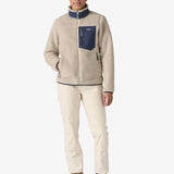 Classic Retro Fleece Trøje - Dame - Natural/New Navy - Gumpel & Co