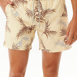 Men's Surf Revival Floral Volley Badeshorts - Herre - Vintage Yellow - Gumpel & Co