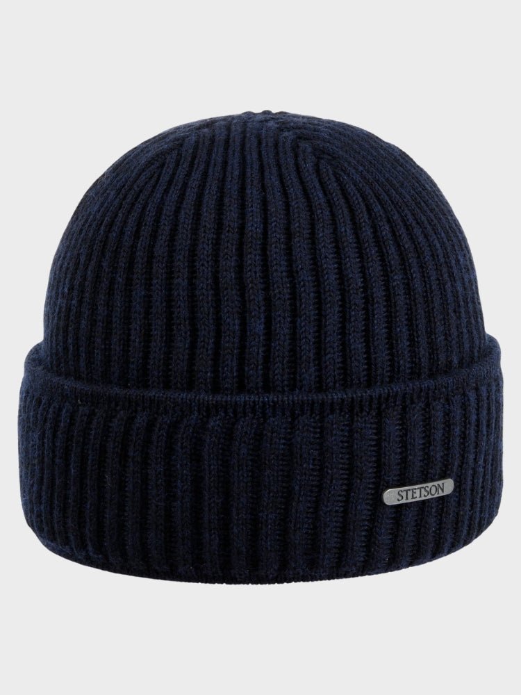 Merino Beanie - Unisex - Navy - Gumpel & Co