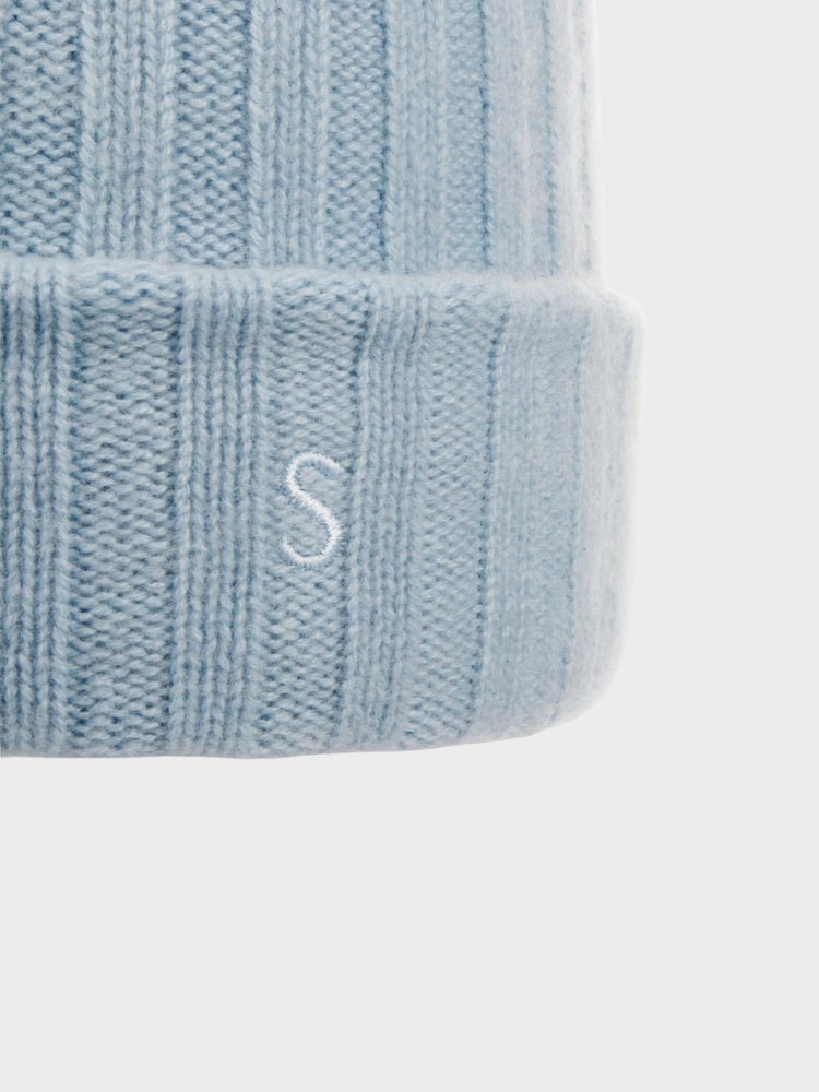 Cashmere Beanie - Unisex - Cashmere Blue - Gumpel & Co