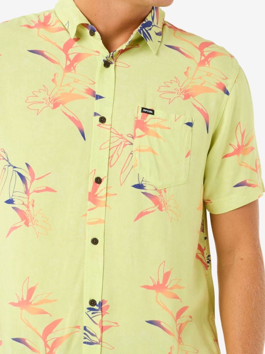 Fun Times Short Sleeve Shirt - Herre - Lime Wash - Gumpel & Co