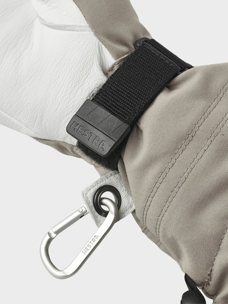 Female Heli 3 - finger Skihandsker - Dame - Khaki/Off White - Gumpel & Co