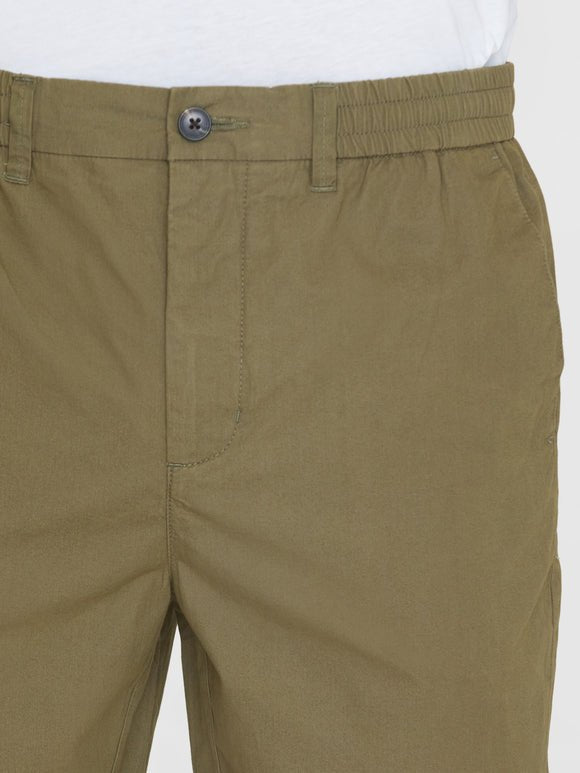 Men's Fig Loose Poplin Shorts - Herre - Burned Olive - Gumpel & Co
