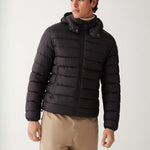 Men's Sporty Dunjakke m. Hætte - Herre - Chokolate - Gumpel & Co