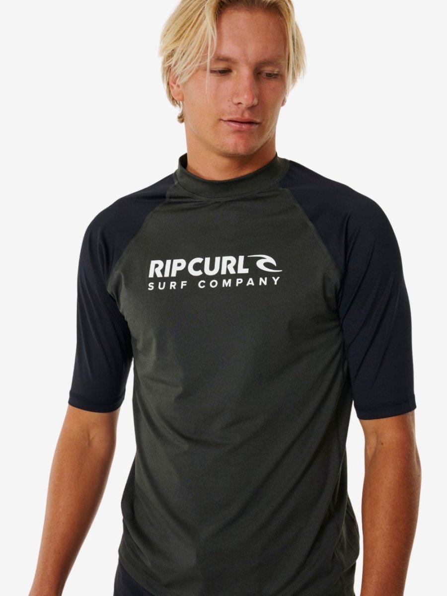 Shock UV Short Sleeve Rash Vest - Herre - Black Marle - Gumpel & Co