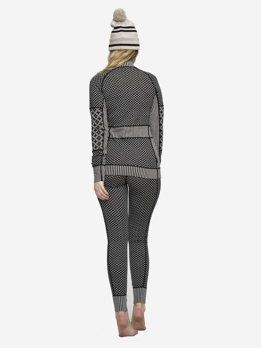 Women's Smekker 100% Merino Skiunderbukser - Dame - Black - Gumpel & Co
