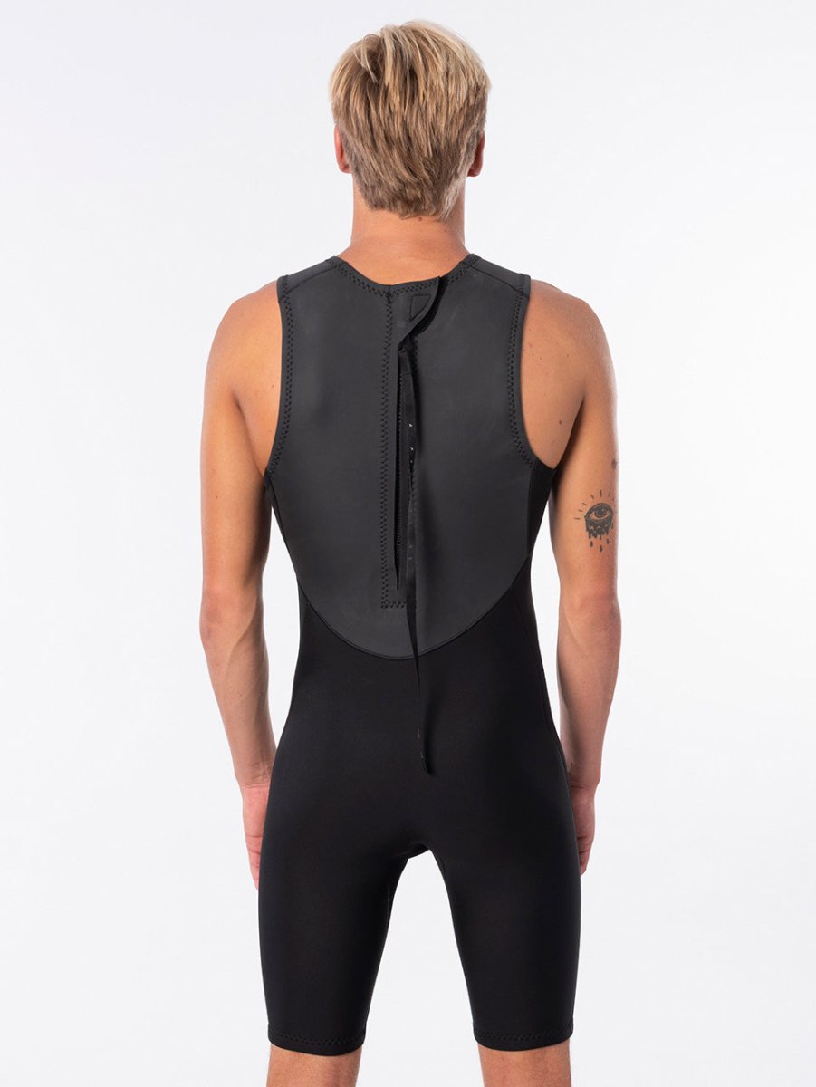 Men's Dawn Patrol Short John Back Zip 1,5mm Våddragt | Herre | Black - Gumpel & Co