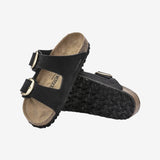 Arizona Big Buckle Nubuck Leather - Black - Normal - Gumpel & Co