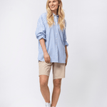 Vigga - Skjorte til damer - White/Powder Blue - Gumpel & Co