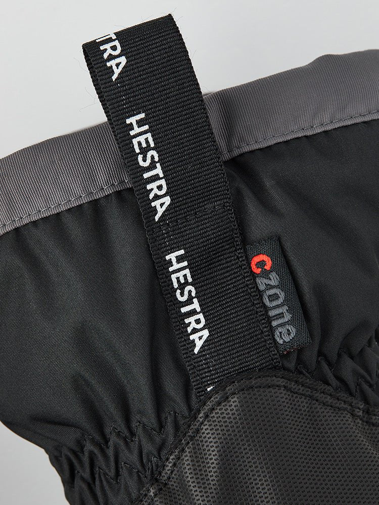 HESTRA Junior Gauntlet CZone 3-finger skihandske - sort/graphit