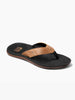 Men's Santa Ana Leather Flip Flops - Black And Tan