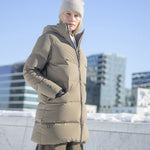 Thundra Dunfrakke - Dame - Dark Sand - Gumpel & Co