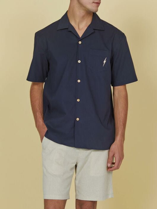 Men's Surf Road Skjorte - Herre - Navy - Gumpel & Co