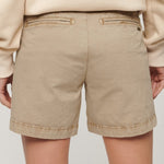 Women's Classic Chino Shorts - Dame - Stonewash Taupe - Gumpel & Co