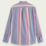 Men's Regular Fit Striped Skjorte - Herre - White/Pink Stripe - Gumpel & Co