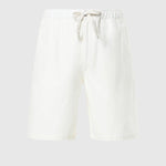 Men's Paul Washed Bomuld - hør Shorts - Herre - White - Gumpel & Co