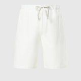Men's Paul Washed Bomuld - hør Shorts - Herre - White - Gumpel & Co