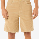 Classic Surf Cord Cargo Short - Herre - Khaki - Gumpel & Co
