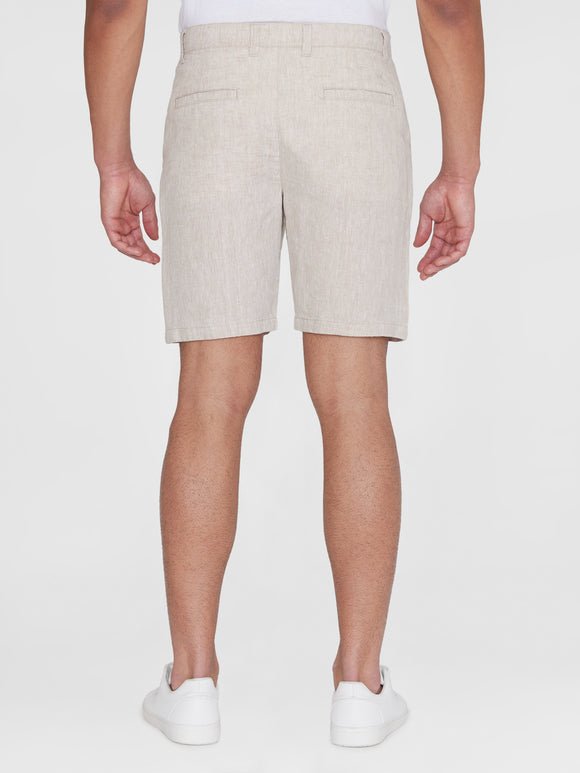 Men's Regular Hør Shorts - Herre - Light Feather Gray - Gumpel & Co