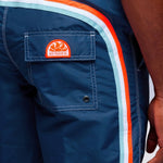 Men's Iconic Stretch Waist Mid - Length Badeshorts - Herre - Navy - Gumpel & Co