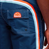 Men's Iconic Stretch Waist Mid - Length Badeshorts - Herre - Navy - Gumpel & Co