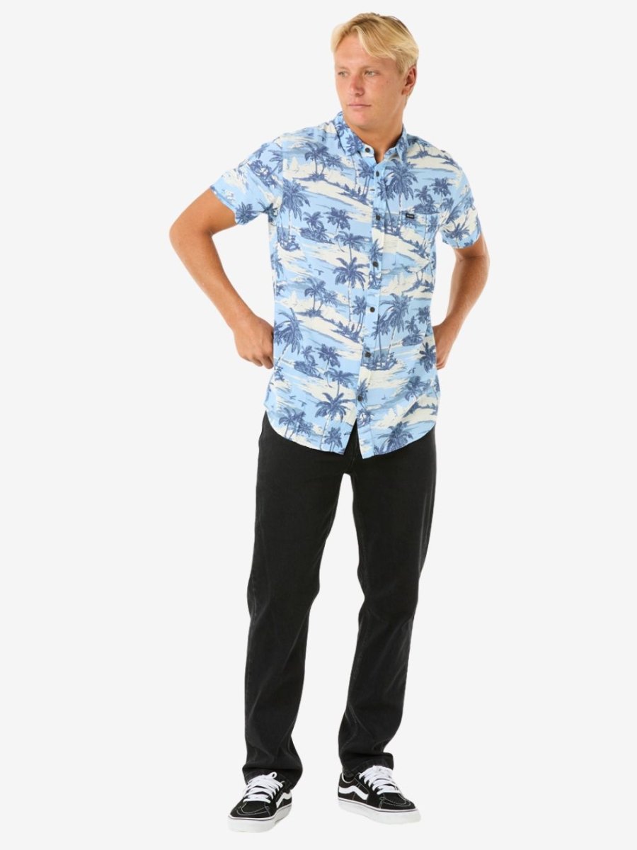 Dreamer Barrel Killa Short Sleeve Shirt - Herre - Sky Blue - Gumpel & Co