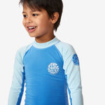Icons UV Brushed Long Sleeve Spring Rash Vest - Børn - Blue Gum - Gumpel & Co