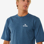 Stack UV Short Sleeve Rash Guard - Herre - Navy Marle - Gumpel & Co