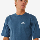 Stack UV Short Sleeve Rash Guard - Herre - Navy Marle - Gumpel & Co